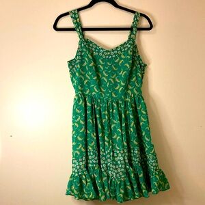 Lauren Conrad Green Floral Mini Dress
